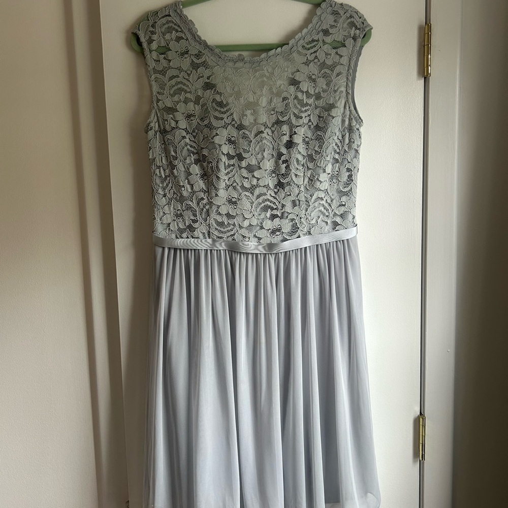 David's Bridal Gray Dress
